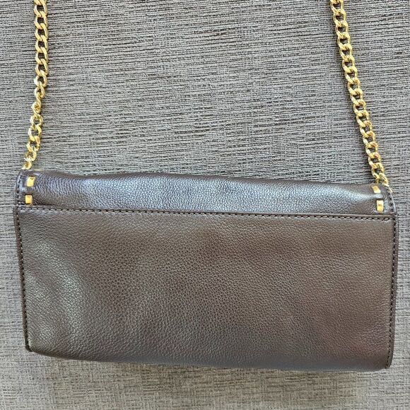 Michael Kors Brown Hamilton Whipped Leather Handbag Shoulder Bag 6 X 10 - Picture 10 of 16